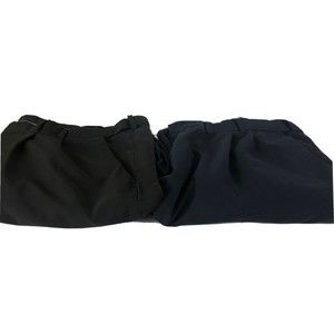 Lot 2 Van Heusen Men's High-Rise Size 50x29 Black & Navy Pleated Cuff DressPants
